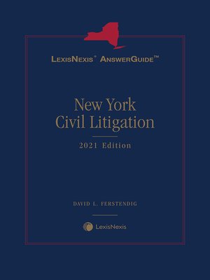 cover image of LexisNexis AnswerGuide: New York Civil Litigation